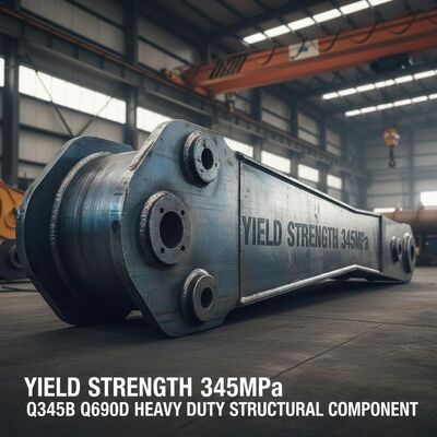Δυναμικότητα απόδοσης 345MPa Excavator Boom Stick Q345B Q690D βαρύ φορτίο δομικό στοιχείο για μηχανές μεταφοράς γης