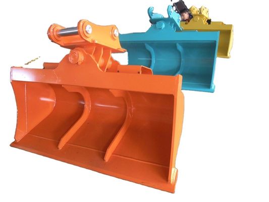 Excavator Tilt Bucket with 2 pcs Cylinder Design and +/-45 Degree Tilt for 0.97cum Capacity