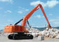 Hitachi Zaxis 870 βραχίονας βραχιόνων εκσκαφέων 22M για την κατασκευή φραγμάτων θάλασσας