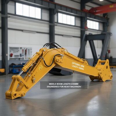 Μεσαίο Μήκος Βραχίονα 2300mm Βραχίονας Εκσκαφέα Προσφέροντας Μήκος Βραχίονα 7500mm Αντοχή Διαρροής 345MPa Σχεδιασμένο για Βαριά Μηχανήματα